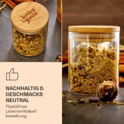 Runde Gläser Bambusdeckel 10 Stück Je 150 Ml Luftdicht -Küchenzubehör Verkaufsgeschäft 10038312 de 0006 logo