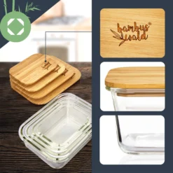 Glasbox Mit Bambusdeckel 2800 Ml Luftdicht Plastikfreie Aufbewahrung -Küchenzubehör Verkaufsgeschäft 10038314 yy 0003 logo