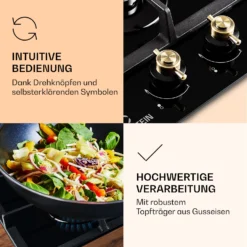 Victoria Domino Gaskochfeld 2-flammig Sabaf-Brenner Glaskeramik Retro-Look -Küchenzubehör Verkaufsgeschäft 10038374 de 0005 logo