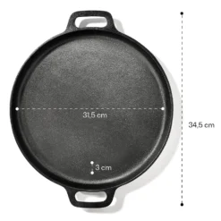 Canadienne Runde Grillpfanne Glatt 35 X 3 Cm (ØxH) Gusseisen -Küchenzubehör Verkaufsgeschäft 10038591 yy 0005 logo