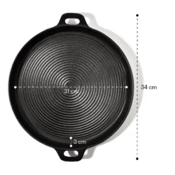 Canadienne Runde Grillpfanne Geriffelt 35 X 3 Cm (ØxH) Gusseisen 9 Canadienne Runde Grillpfanne Geriffelt 35 X 3 Cm (ØxH) Gusseisen -Küchenzubehör Verkaufsgeschäft 10038592 yy 0005 logo