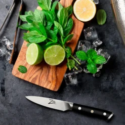 Alpha-Royal German 4" Schälmesser 56 HCR Damaszenerstahl -Küchenzubehör Verkaufsgeschäft 10039004 yy 0005 logo