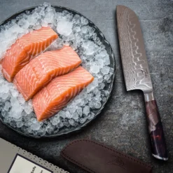 Infinity Wave 7" Santokumesser 61 HRC Damaszenerstahl -Küchenzubehör Verkaufsgeschäft 10039039 yy 0004 logo