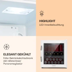 Beersafe L Quartz Kühlschrank 47 Liter 2 Böden Panoramaglastür Weiß -Küchenzubehör Verkaufsgeschäft 10039426 de 0004 logo