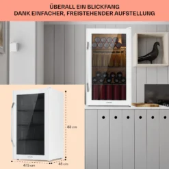 Beersafe XXL Quartz Kühlschrank 80 Liter 3 Böden Panoramaglastür -Küchenzubehör Verkaufsgeschäft 10039427 DE 0006 usp