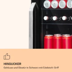 Beersafe 3XL Onyx Kühlschrank 98 Liter 4 Böden Panoramaglastür -Küchenzubehör Verkaufsgeschäft 10039655 de 0003 logo