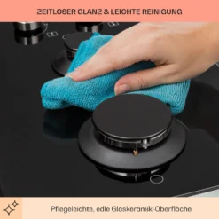 Illuminosa Domino Gaskochfeld 2-flammig Sabaf-Brenner Glaskeramik -Küchenzubehör Verkaufsgeschäft 10039896 de 0007 usp