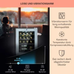 Shiraz 16 Quartz Weinkühlschrank 42l Touch-Bedienfeld 160 W 5-18 °C 11 Shiraz 16 Quartz Weinkühlschrank 42l Touch-Bedienfeld 160 W 5-18 °C -Küchenzubehör Verkaufsgeschäft 10039901 DE 0004 usp