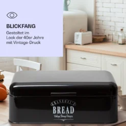 Delaware Brotkasten Metall 42 X 16 X 24,5 Cm Klappdeckel Lüftungslöcher -Küchenzubehör Verkaufsgeschäft 10039909 de 0004 logo