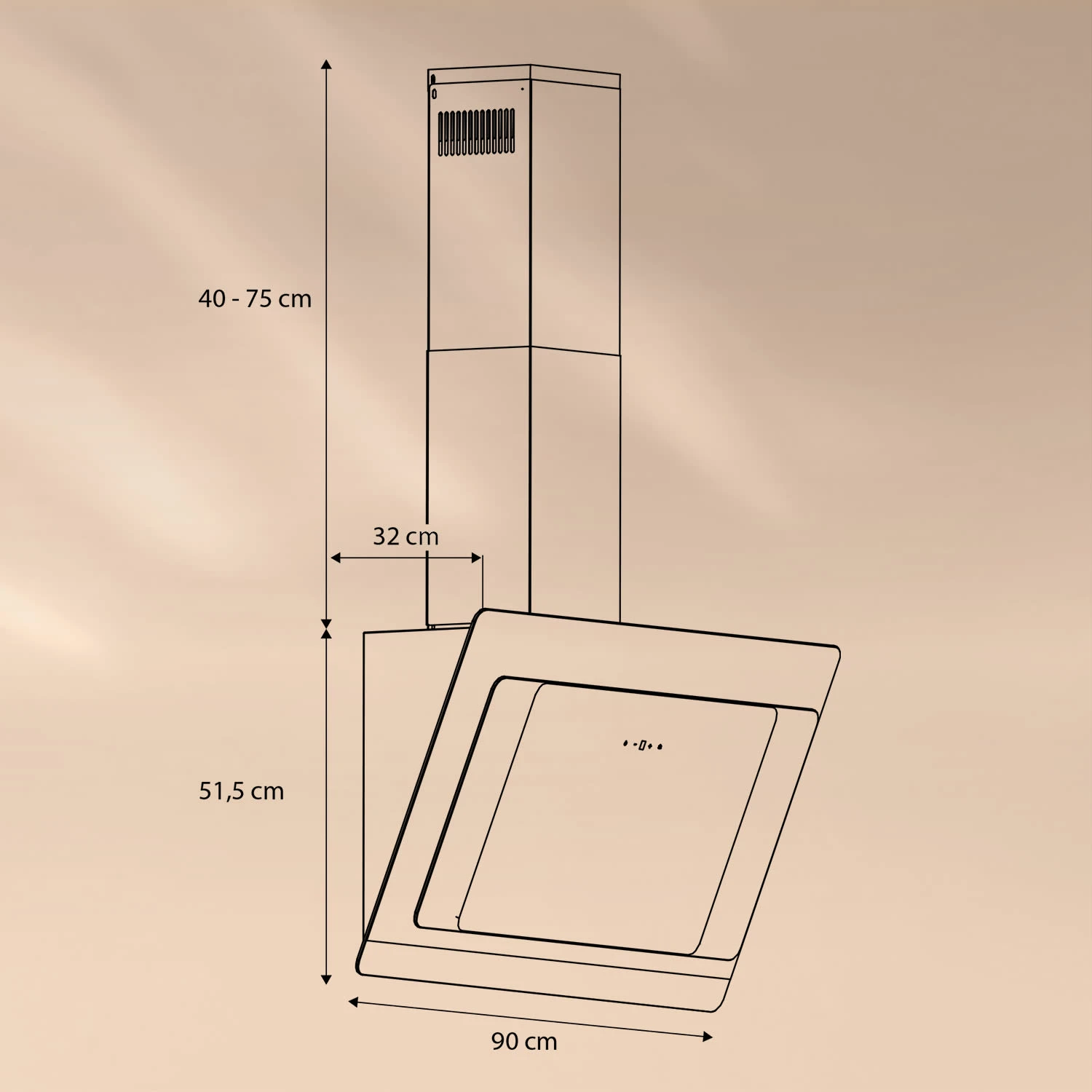 Aurora Eco 90 Dunstabzugshaube 550 M³/h 90cm Kopffrei Ambientelicht 7 Aurora Eco 90 Dunstabzugshaube 550 M³/h 90cm Kopffrei Ambientelicht – Bild 7