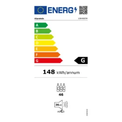 Vinamour 46 Uno Weinkühlschrank 1 Zonen 155 L/46 Fl. 4-18 °C Edelstahl -Küchenzubehör Verkaufsgeschäft 10040059 energy label