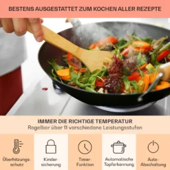 Ramsey Doppel-Kochfeld 2400W 11 Leistungsstufen Glaskeramik -Küchenzubehör Verkaufsgeschäft 10040070 de 0005 usp