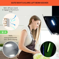 Clara 90 Dunstabzugshaube Glas 509 M³/h Touch Ambiente-Licht -Küchenzubehör Verkaufsgeschäft 10040142 de 0004 logo