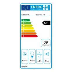 Clara 90 Dunstabzugshaube Glas 509 M³/h Touch Ambiente-Licht -Küchenzubehör Verkaufsgeschäft 10040142 energy label