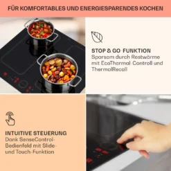 Victoria 4 Flex Induktionskochfeld Einbau 7000W 2 Flexzonen Timer -Küchenzubehör Verkaufsgeschäft 10040201 de 0004 usp