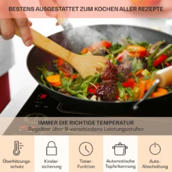 Victoria 4 Flex Induktionskochfeld Einbau 7000W 2 Flexzonen Timer -Küchenzubehör Verkaufsgeschäft 10040201 de 0005 usp