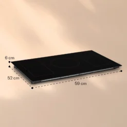 Victoria 5 Flex Induktionskochfeld Einbau 7400W 2 Flexzonen Timer -Küchenzubehör Verkaufsgeschäft 10040203 yy 0009 dimensions
