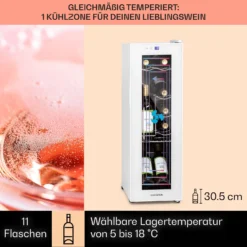 Shiraz 12 Slim Uno Weinkühlschrank 32l/12Fl.Touch 85 W 5-18 °C LED -Küchenzubehör Verkaufsgeschäft 10040213 de 0003 usp