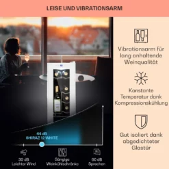 Shiraz 12 Slim Uno Weinkühlschrank 32l/12Fl.Touch 85 W 5-18 °C LED -Küchenzubehör Verkaufsgeschäft 10040213 de 0004 usp