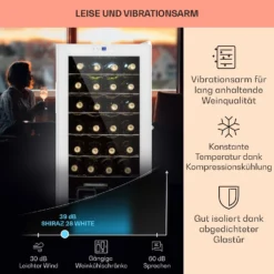 Shiraz 28 Uno Weinkühlschrank 74l 28Fl Touch-Bedienfeld 5-18°C -Küchenzubehör Verkaufsgeschäft 10040218 de 0004 usp