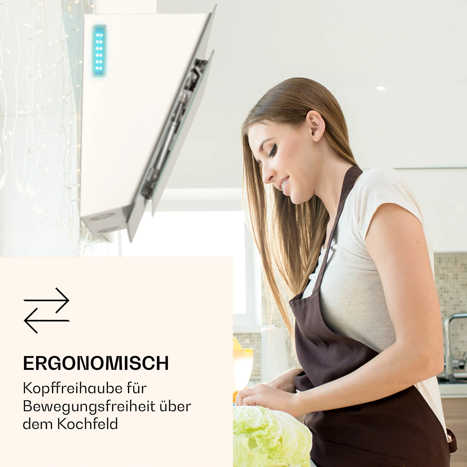 Aurora 90 Smart Dunstabzugshaube 550 M³/h 90cm Kopffrei Ambiente-Licht EEC A++ 2 Aurora 90 Smart Dunstabzugshaube 550 M³/h 90cm Kopffrei Ambiente-Licht EEC A++ – Bild 2