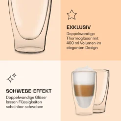 DUOS Doppelwandiges Glas 400 Ml Trinkglas Espresso Borosilikatglas -Küchenzubehör Verkaufsgeschäft 10040365 de 0006 logo