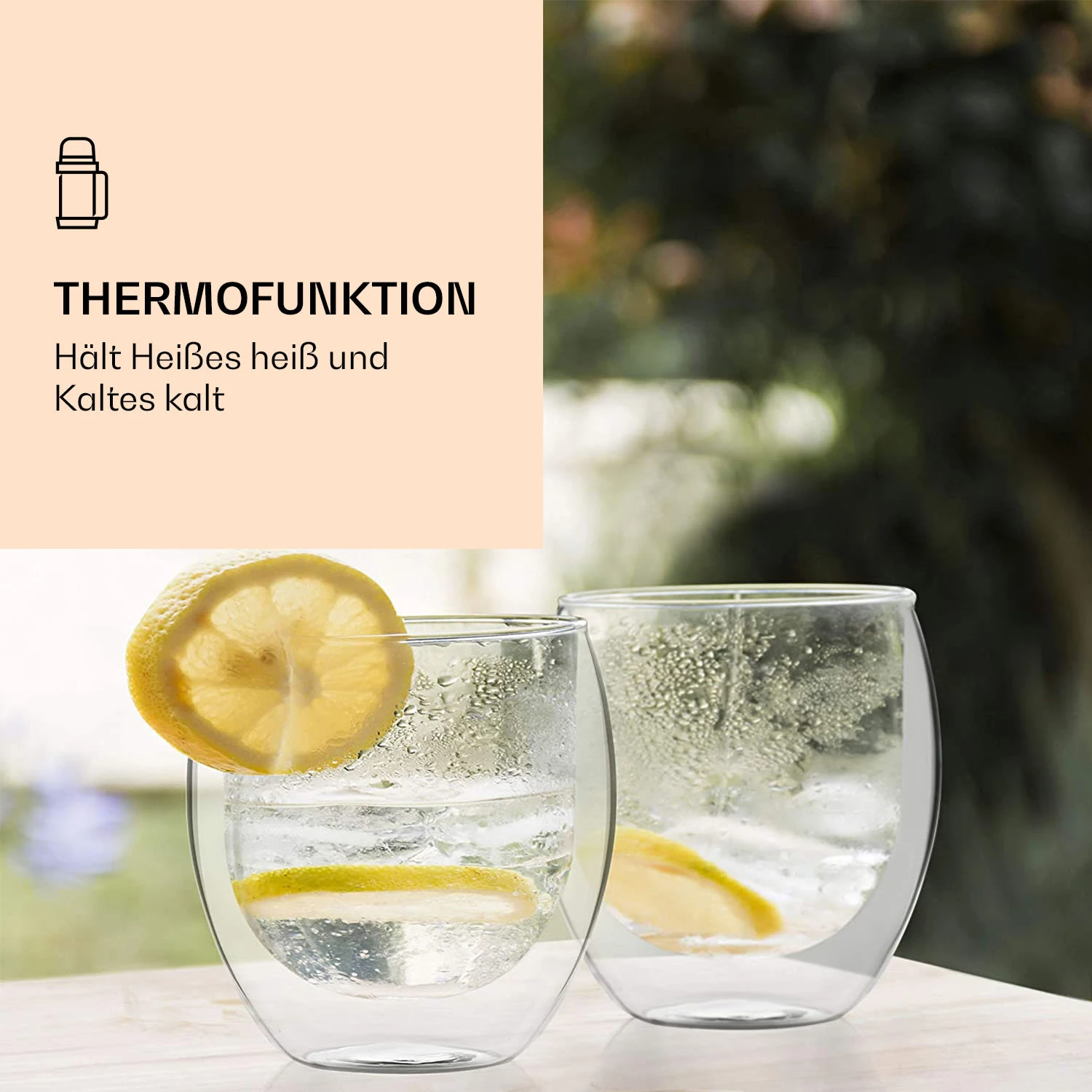 DUOS Jumbo Doppelwandiges Glas 410 Ml Thermofunktion Edelstahl-Löffel 4 DUOS Jumbo Doppelwandiges Glas 410 Ml Thermofunktion Edelstahl-Löffel – Bild 4