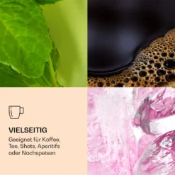 DUOS Doppelwandiges Glas | Thermoglas | 310 Ml | Trinkglas | Espressoglas, Teeglas, Shotglas | Für Heiße Und Kalte Getränke | Borosilikatglas| Hitze- Und Kältebeständig | Handgemacht | Spülmaschinenfest | Schwebe-Effekt -Küchenzubehör Verkaufsgeschäft 10040372 de 0005 logo