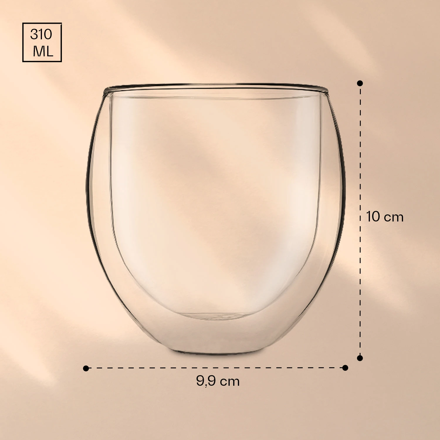 DUOS Jumbo Doppelwandiges Thermoglas 310ml Borosilikatglas Handgemacht 6 DUOS Jumbo Doppelwandiges Thermoglas 310ml Borosilikatglas Handgemacht – Bild 6