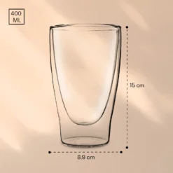 DUOS Doppelwandiges Glas 400 Ml Thermofunktion Inkl. Edelstahl-Löffel -Küchenzubehör Verkaufsgeschäft 10040395 yy 0007 logo
