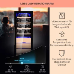 Barossa 123 Duo Weinkühlschrank 123 Fl 226 Ltr 2 Zonen Touch-Steuerung -Küchenzubehör Verkaufsgeschäft 10040721 de 0004 usp