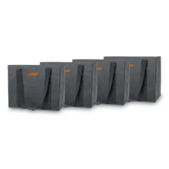 Einkaufstasche 4er Set Wiederverwendbar Waschbar Faltbar Verstärkt