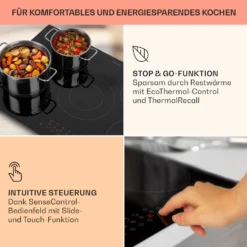 Virtuosa 5 Einbaukochfeld 5 Zonen 8200W Glaskeramik -Küchenzubehör Verkaufsgeschäft 10041116 de 0004 usp