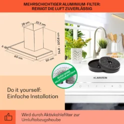 Alinea 60 Dunstabzugshaube 60cm Wandhaube WiFi A++ 500m³/h Touch 13 Alinea 60 Dunstabzugshaube 60cm Wandhaube WiFi A++ 500m³/h Touch -Küchenzubehör Verkaufsgeschäft 10041173 de 0005 usp