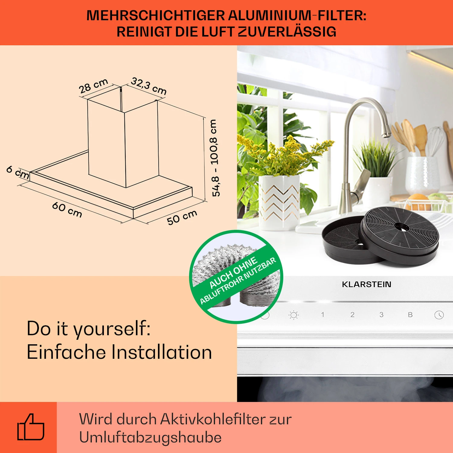 Alinea 60 Dunstabzugshaube 60cm Wandhaube WiFi A++ 500m³/h Touch 5 Alinea 60 Dunstabzugshaube 60cm Wandhaube WiFi A++ 500m³/h Touch – Bild 5