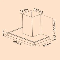 Alinea 60 Dunstabzugshaube 60cm Wandhaube WiFi A++ 500m³/h Touch 16 Alinea 60 Dunstabzugshaube 60cm Wandhaube WiFi A++ 500m³/h Touch -Küchenzubehör Verkaufsgeschäft 10041173 yy 0011 dimensions