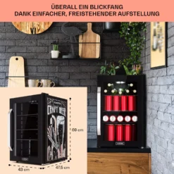 Beersafe 70 Craft Beer Edition Kühlschrank 70 Ltr Glastür Edelstahl -Küchenzubehör Verkaufsgeschäft 10041182 de 0007 usp