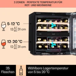 Rhône 25 Duo Weinkühlschrank Kompression 2 Zonen 75 Ltr / 25 Flaschen 10 Rhône 25 Duo Weinkühlschrank Kompression 2 Zonen 75 Ltr / 25 Flaschen -Küchenzubehör Verkaufsgeschäft 10041239 de 0003 usp