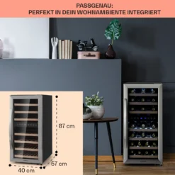 Vinamour 33 Duo Weinkühlschrank 2 Zonen 89 L / 33 Flaschen 5-18°C Touch -Küchenzubehör Verkaufsgeschäft 10041311 de 0006 logo