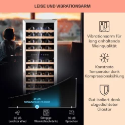 Vinamour 73 Duo Weinkühlschrank 2 Zonen 192 L/73 Flaschen 5-18°C Touch 11 Vinamour 73 Duo Weinkühlschrank 2 Zonen 192 L/73 Flaschen 5-18°C Touch -Küchenzubehör Verkaufsgeschäft 10041314 de 0004 logo