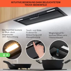 Camila Dunstabzugshaube Einbau 70 Cm 397 M³/h LED Touch Edelstahl -Küchenzubehör Verkaufsgeschäft 10041347 de 0004 usp