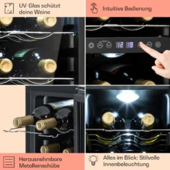 Shiraz 12 Duo Weinkühlschrank 2 Zonen 42L/12 Flaschen 5-12 / 12-18 °C Touch 12 Shiraz 12 Duo Weinkühlschrank 2 Zonen 42L/12 Flaschen 5-12 / 12-18 °C Touch -Küchenzubehör Verkaufsgeschäft 10041361 de 0005 usp