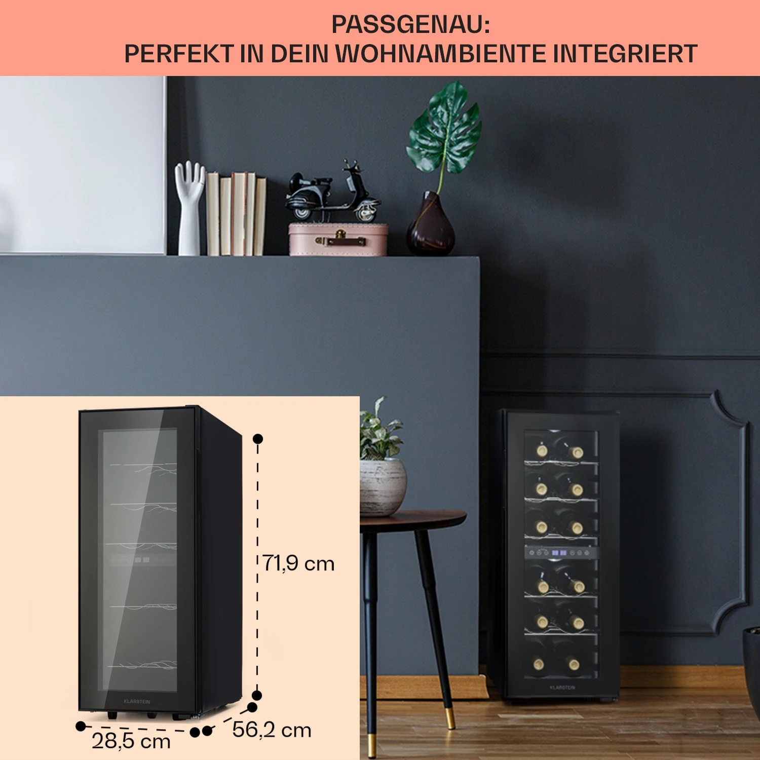 Shiraz 12 Duo Weinkühlschrank 2 Zonen 42L/12 Flaschen 5-12 / 12-18 °C Touch 6 Shiraz 12 Duo Weinkühlschrank 2 Zonen 42L/12 Flaschen 5-12 / 12-18 °C Touch – Bild 6