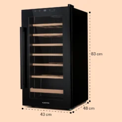 Barossa 29 Uno Weinkühlschrank 1 Zone 88 Ltr / 28 Fl Touch-Display -Küchenzubehör Verkaufsgeschäft 10041397 yy 0008 dimensions