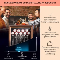 Beersafe XL Kühlschrank 60 Liter 2 Böden Doppelt Isolierte Panoramaglastür Edelstahl -Küchenzubehör Verkaufsgeschäft 10041891 de 0003 usp