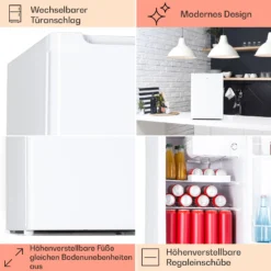 Fargo 67 Kühlschrank Minibar 67 Liter / 4 Liter Gefrierfach Kompakt -Küchenzubehör Verkaufsgeschäft 10045043 de 0005 usp