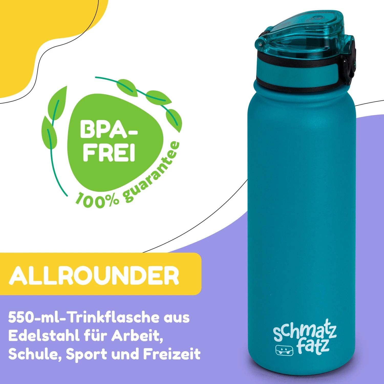 Wakaba Thermosflasche 550 Ml Edelstahl Tritan BPA-frei 2 Wakaba Thermosflasche 550 Ml Edelstahl Tritan BPA-frei – Bild 2