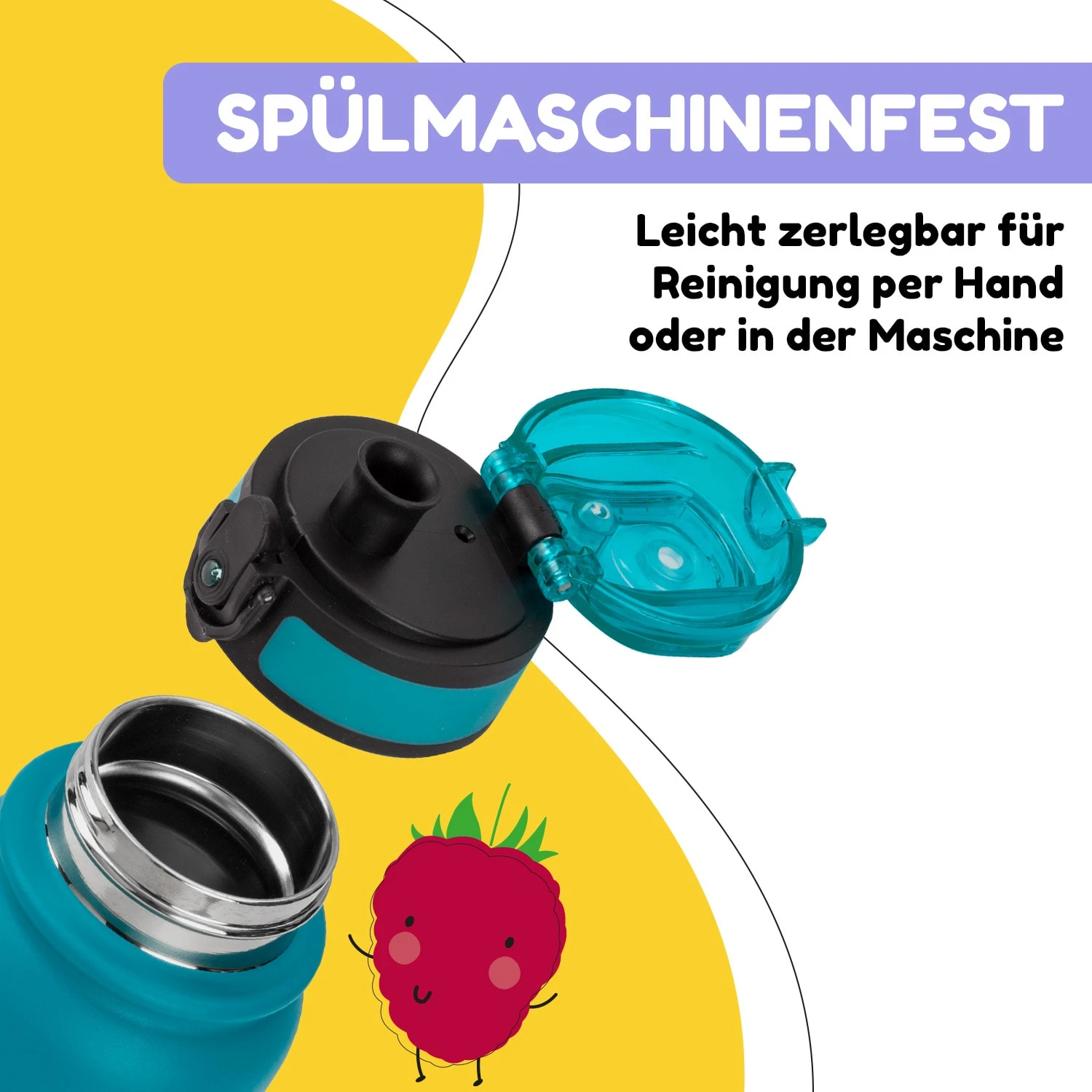 Wakaba Thermosflasche 550 Ml Edelstahl Tritan BPA-frei 4 Wakaba Thermosflasche 550 Ml Edelstahl Tritan BPA-frei – Bild 4
