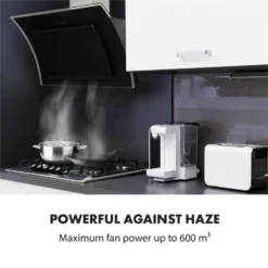 Sabia 90 Dunstabzugshaube | 90cm | 600 M³/h | Energieeffizienzklasse A | Inklusive 2 X Aktivkohlefilter -Küchenzubehör Verkaufsgeschäft 60002218 yy 0008 logo Klarstein Sabia 90 Dunstabzugshaube schwarz