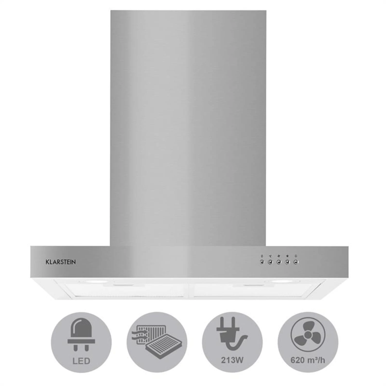 Zarah Dunstabzugshaube 60cm Umluftset 620 M³/h Aktivkohlefilter 4 Zarah Dunstabzugshaube 60cm Umluftset 620 M³/h Aktivkohlefilter – Bild 4